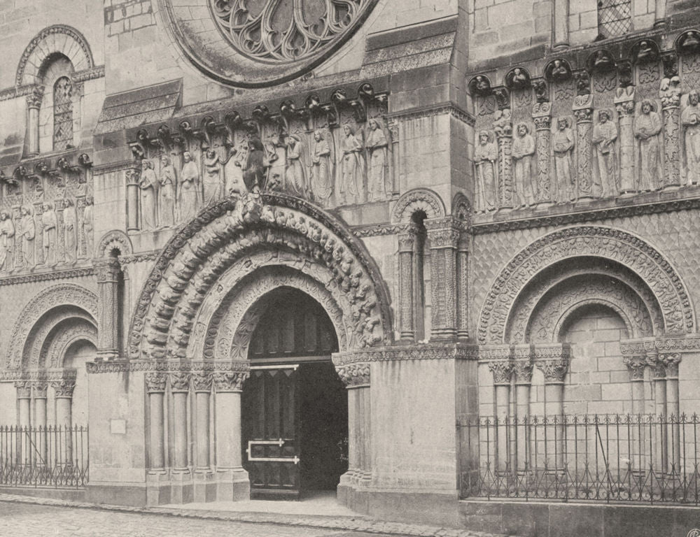 DEUX-SÈVRES. Thouars- Portail de Saint-Médard 1904 old antique print picture